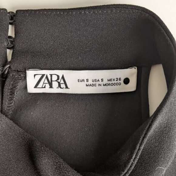 Zara Black Halter Crop Top – Size Small | New - Picture 3 of 4